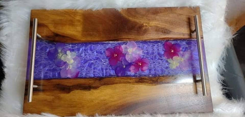 Purple Flower Serving Tray